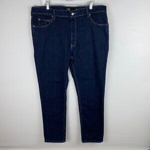 Lee Regular Fit Jeans Mens Dark Wash S - Gene Demim 42 X 32 Fits 40 X 31.25